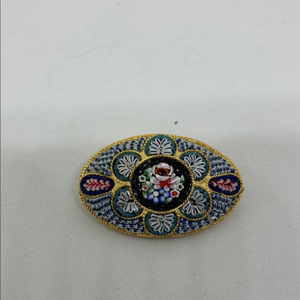 Micro mosaic Brooch from Italy